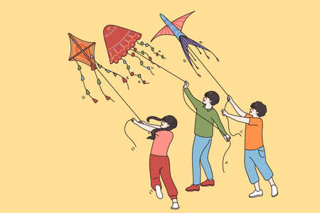 Summer leisure outdoor activities conceptのイラスト素材
