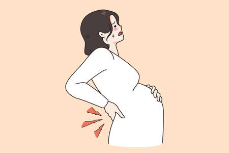 Pregnant women health problems conceptのイラスト素材