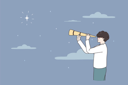 Astronomy and researching space conceptのイラスト素材