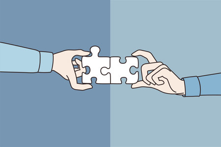 Teamwork, cooperation and collaboration conceptのイラスト素材