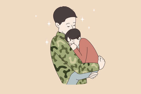 Helping hand and brothers concept.のイラスト素材