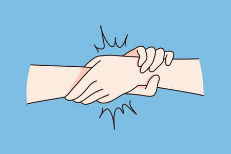 People hold join hands show bondのイラスト素材