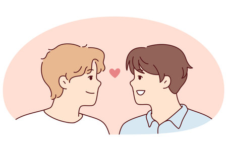 Happy gay couple showing loveのイラスト素材