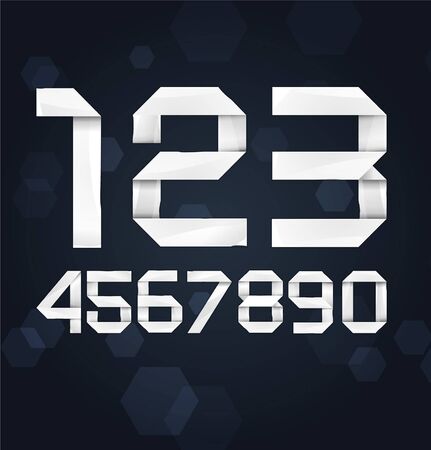 Realistic Paper Digitsのイラスト素材