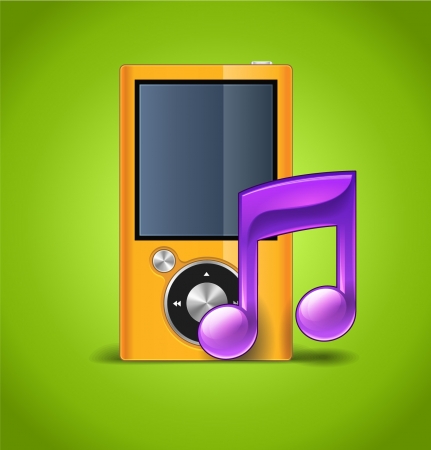 Music Icon With Playerのイラスト素材