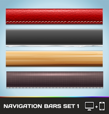 Navigation Bars For Web And Mobile Set1のイラスト素材