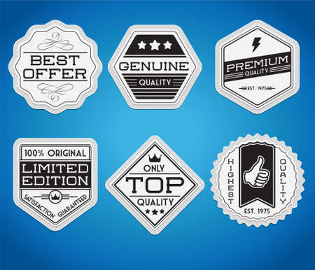 Vector Set of Vintage Labelsのイラスト素材