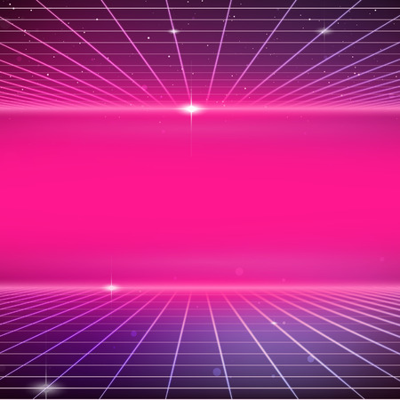 80s Retro Sci-Fi Backgroundのイラスト素材