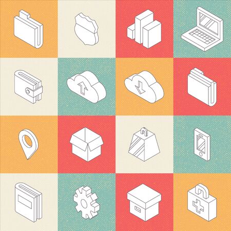 Vector Modern Flat Icons 4のイラスト素材