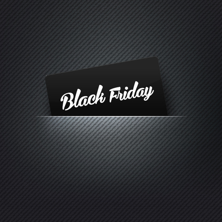 Black Friday label in poket card, vector illustration