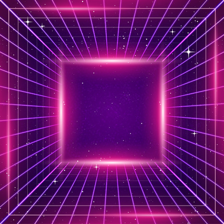 80s Retro Sci-Fi Backgroundのイラスト素材