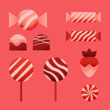 Vector candies for Valentine's Dayのイラスト素材