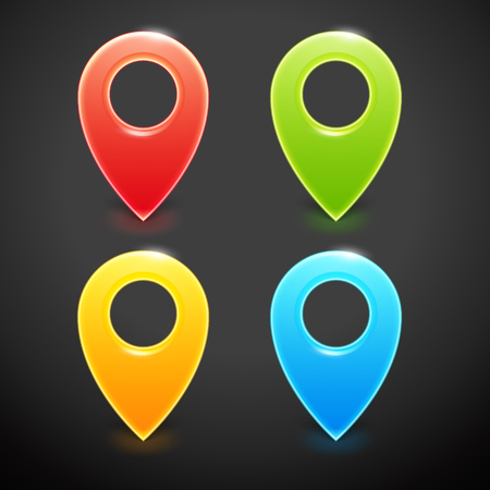 Vector Colorful Map Markersのイラスト素材