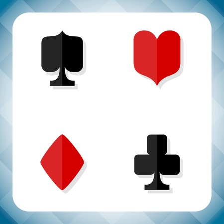 Vector card suits icon set. Four base card game symbols.のイラスト素材
