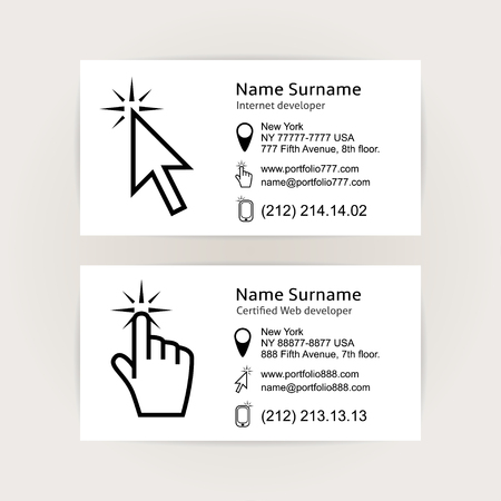 Simple business card templates for internet developers. のイラスト素材