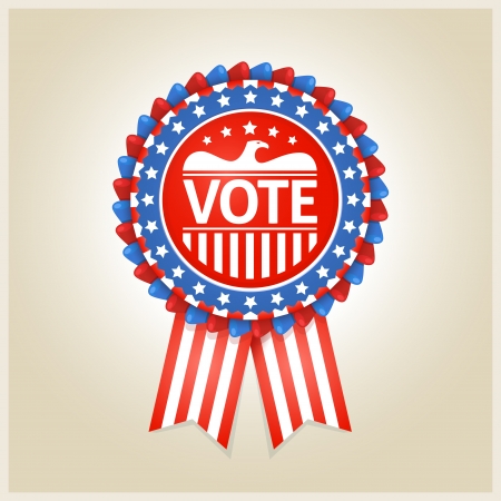 American patriotic vote label for any election processのイラスト素材