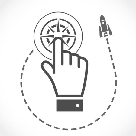 Internet concept of start a business process after clicking.のイラスト素材