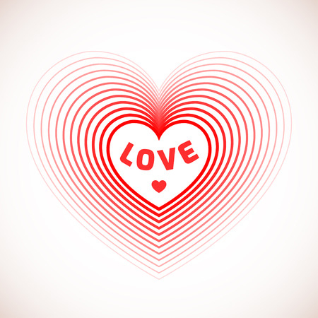 Love heart symbol for romantic card design. Very nice shape of love heart. Valentines day vector illustration.のイラスト素材