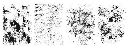 Abstract black grunge frames collectionのイラスト素材