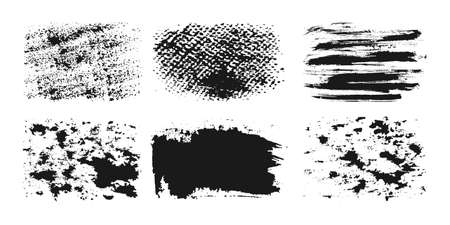 Abstract black grunge frames collectionのイラスト素材