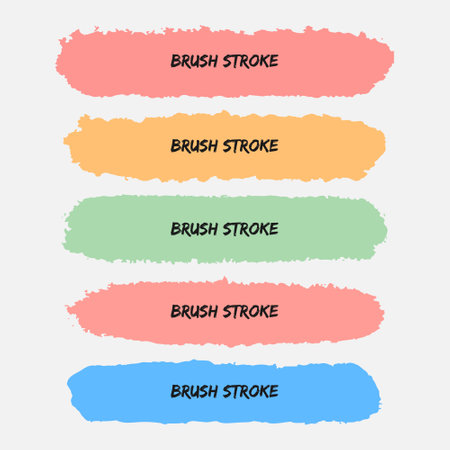 Watercolor brush strokes collectionのイラスト素材