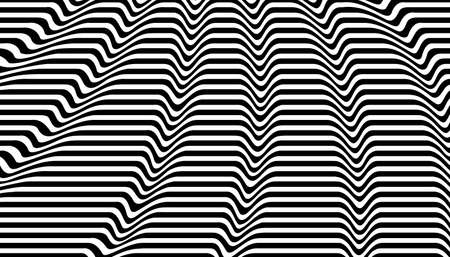Black and white optical illusion backgroundのイラスト素材