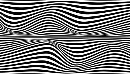 Black and white optical illusion backgroundのイラスト素材