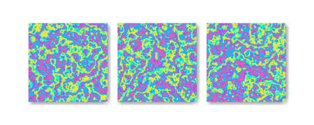 Abstract colorful shapes background setのイラスト素材