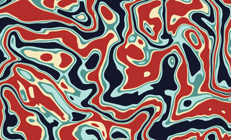 Hand drawn flat psychedelic groovy background