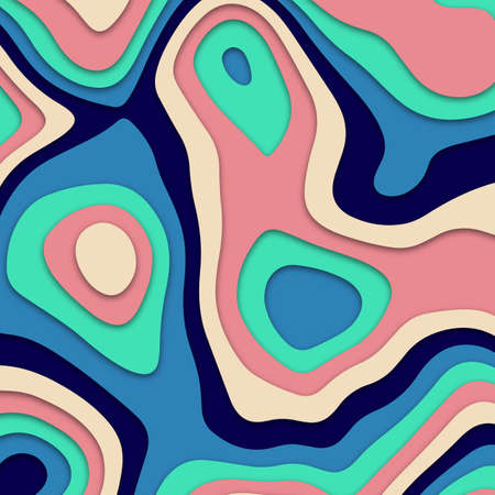 Abstract colorful papercut background designのイラスト素材