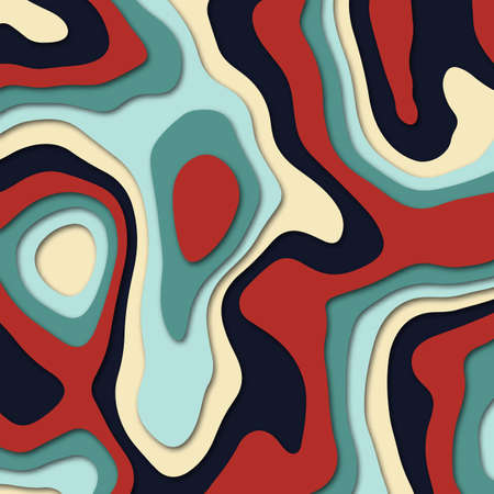 Abstract colorful papercut background designのイラスト素材