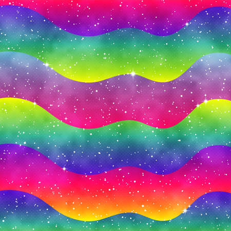 Gradient Fluid geometric creative background. Fancy for cards, prints, cosmic neon designs. Liquid trendy vector shapesのイラスト素材