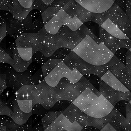 Gradient Fluid geometric creative background. Fancy for cards, prints, cosmic neon designs. Liquid trendy vector shapesのイラスト素材