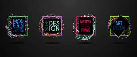 Vector frame. Modern design graphics. Dynamic hipster frame stylish background. Element for business cards, text, brochures, invitations, gift cards and flyersのイラスト素材
