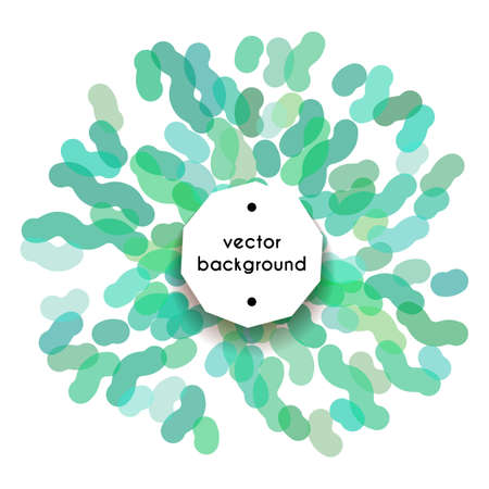 Abstract circle lined banner in watercolor style. Spring, summer or holiday minimalistic splash design. Stylized colorful firework, vector illustrationのイラスト素材