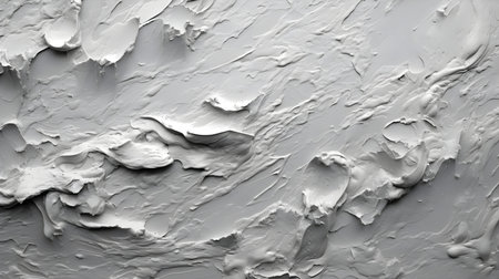 Paint Texture in gray Colors with visible Brush Strokes. Artistic background on a concrete wall.の素材