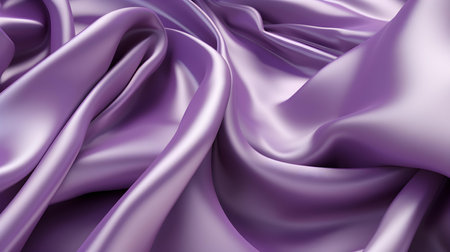Close up of a soft satin texture in amethyst colors. Elegant background.の素材