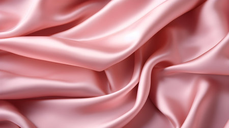 Close up of a soft satin texture in blush colors. Elegant background.の素材