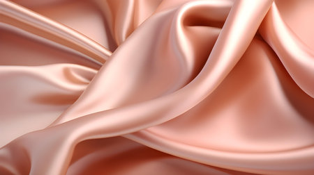 Close up of a soft satin texture in rose gold colors. Elegant background.の素材