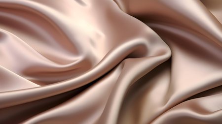 Close up of a soft satin texture in taupe colors. Elegant background.の素材