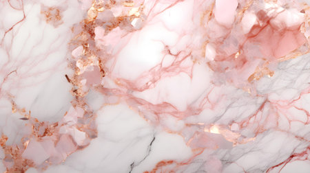 Elegant marble texture in rose gold colors. Luxury panoramic background.の素材