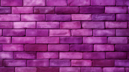 Close up of a brick wall in magenta colors. Vintage backgroundの素材