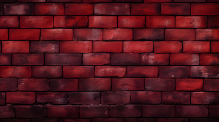 Close up of a brick wall in ruby colors. Vintage backgroundの素材