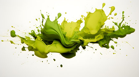 Khaki Color Splash on a white Background. Artistic Color Explosionの素材