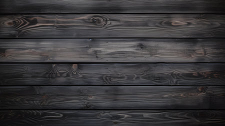 Close up of anthracite painted wooden planks. Wooden background textureの素材