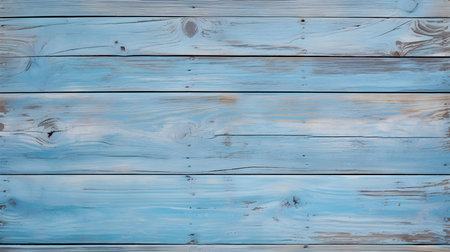 Close up of baby blue painted wooden planks. Wooden background textureの素材
