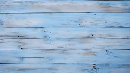 Close up of baby blue painted wooden planks. Wooden background textureの素材