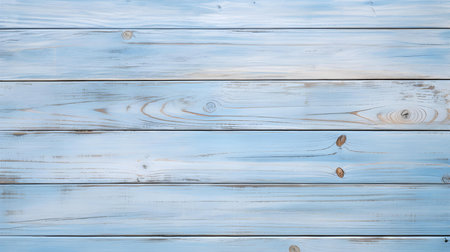 Close up of baby blue painted wooden planks. Wooden background textureの素材