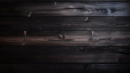 Close up of black painted wooden planks. Wooden background textureの素材