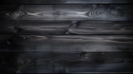 Close up of black painted wooden planks. Wooden background textureの素材